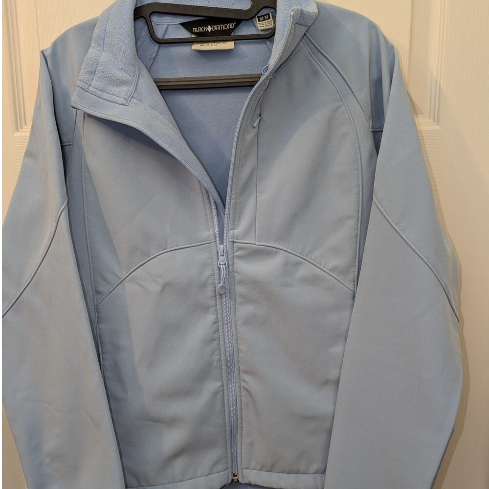 Black Diamond Soft Shell Women's Size M Blue Jacket 24 " length 40" Chest 0163